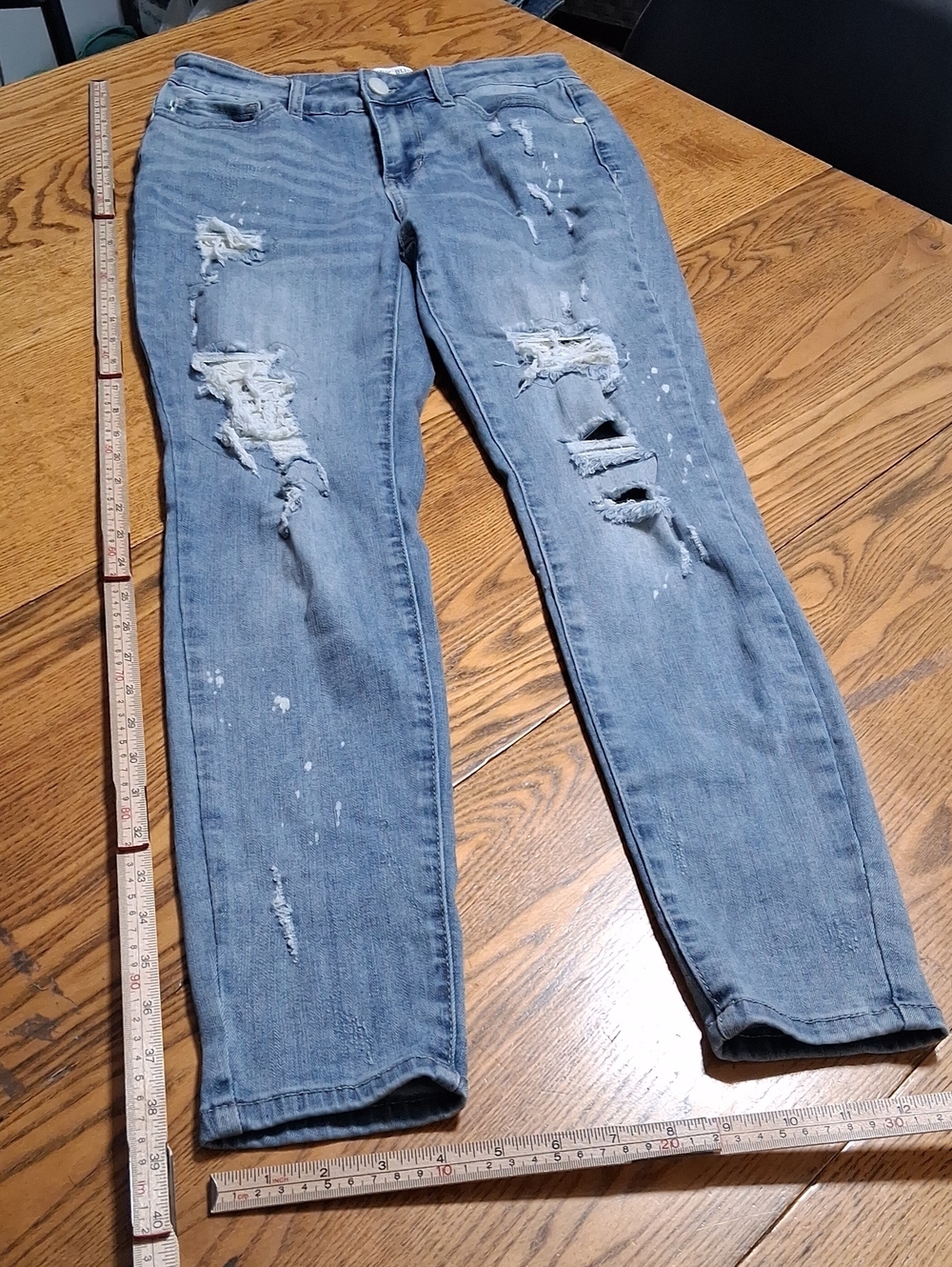 JUDY BLUE Jeans Womens 7 / 28 BLUE SKINNY DISTRESSED Denim Preowned Used Pants